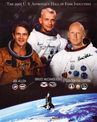 Lot #405 Space Shuttle: McCandless, Fullerton, and Allen Signed Poster - Image 1