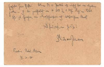 Lot #612 Richard Strauss Autograph Letters Signed - Image 2