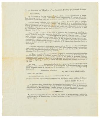 Lot #236 Benjamin Dearborn: Lightning Printed Letter - Image 1
