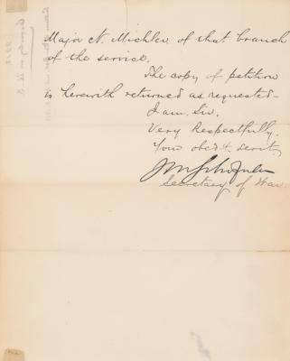 Lot #343 John M. Schofield Letter Signed - Image 2