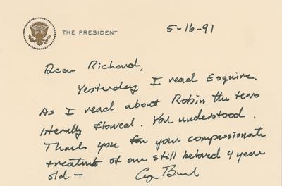 Lot #67 George Bush Autograph Letter Signed - Image 1