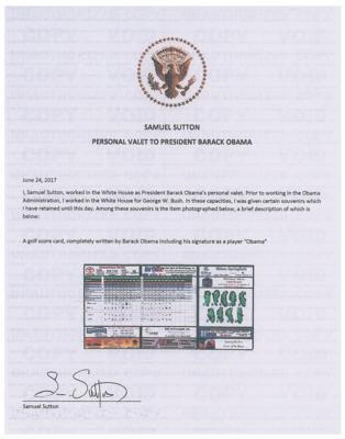 Lot #60 Barack Obama Signed Score Card - Image 2
