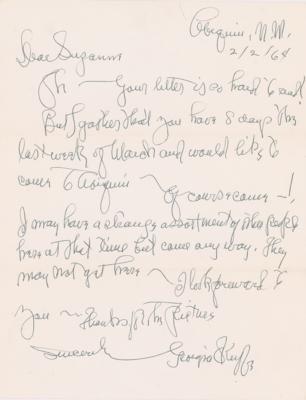 Lot #449 Georgia O'Keeffe Autograph Letter Signed - Image 1