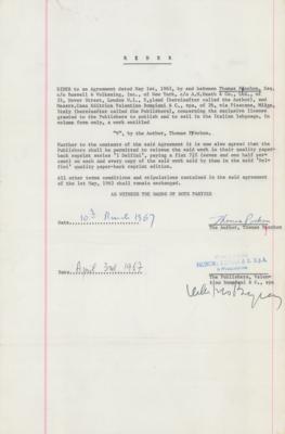 Lot #511 Thomas Pynchon Document Signed - Image 1