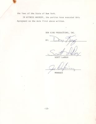 Lot #818 Don King and Scott LeDoux Document Signed - Image 1