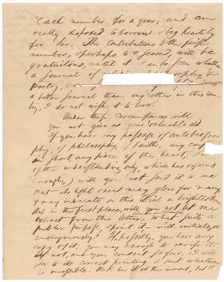 Lot #490 Ralph Waldo Emerson Handwritten Letter - Image 3