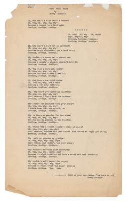 Lot #614 Woody Guthrie's Typed Lyrics with Annotation - Image 2