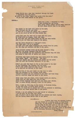 Lot #614 Woody Guthrie's Typed Lyrics with Annotation - Image 3