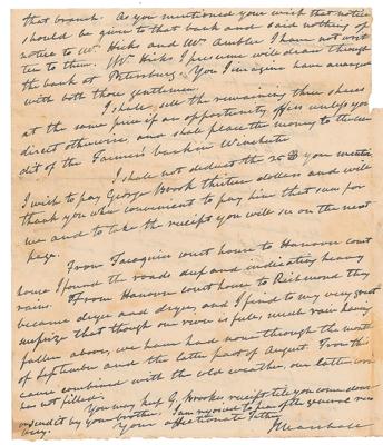 Lot #186 John Marshall Autograph Letter Signed - Image 2