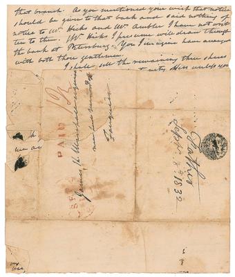 Lot #186 John Marshall Autograph Letter Signed - Image 3