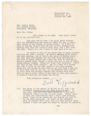 Lot #491 F. Scott Fitzgerald Typed Letter Signed - Image 1