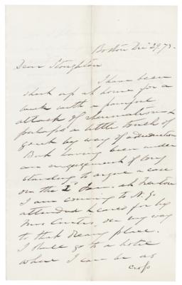 Lot #232 Benjamin Curtis Autograph Letter Signed - Image 1