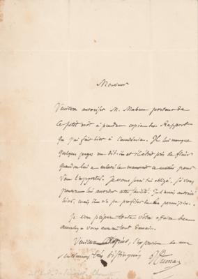 Lot #239 Jean-Baptiste Dumas Autograph Letter Signed - Image 1