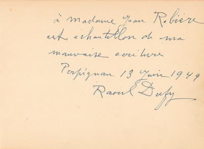 Lot #437 Raoul Dufy Signature