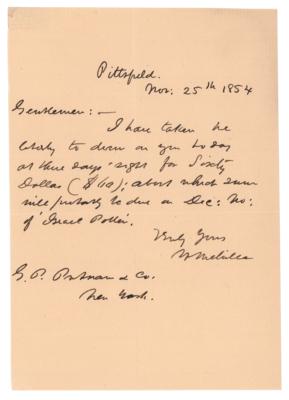 Lot #506 Herman Melville Autograph Letter Signed