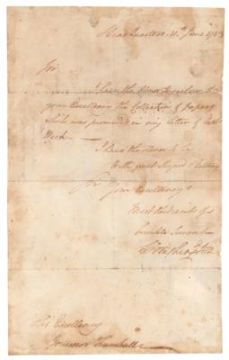 Lot #1 George Washington Letter Signed