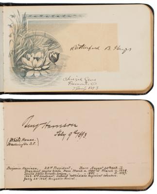 Lot #106 Rutherford B. Hayes and Benjamin Harrison Signed Autograph Album - Image 1