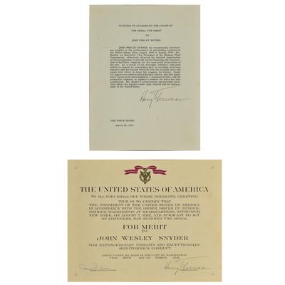 Lot #30 Harry S. Truman Documents Signed - Image 1