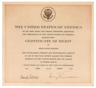 Lot #148 Harry S. Truman Document Signed - Image 1