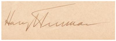 Lot #148 Harry S. Truman Document Signed - Image 2