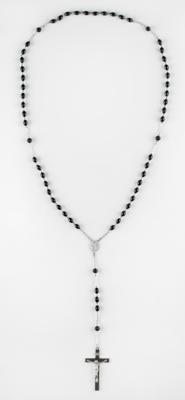 Lot #116 John and Jacqueline Kennedy Gifted Black and Sterling Silver Rosary - Image 2