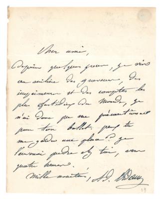 Lot #634 Adolphe Adam Autograph Letter Signed - Image 1