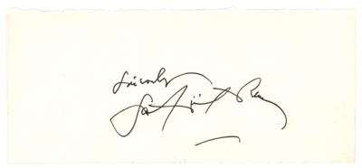 Lot #751 Satyajit Ray Signature - Image 1