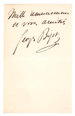 Lot #609 Georges Bizet Autograph Letter Signed - Image 2