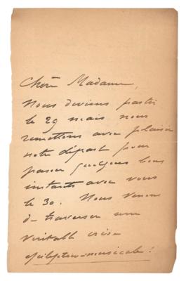 Lot #639 Cecile Chaminade Autograph Letter Signed - Image 1