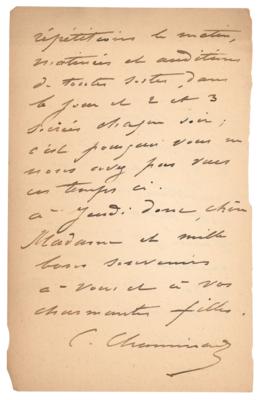 Lot #639 Cecile Chaminade Autograph Letter Signed - Image 2