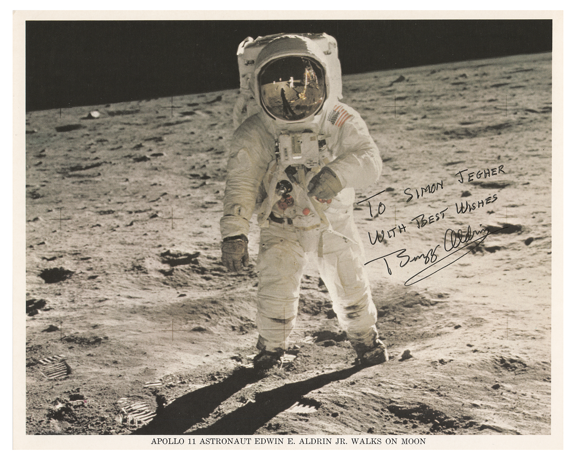 Lot #368 Buzz Aldrin Signed Photograph