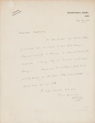 Lot #523 H. G. Wells Autograph Letter Signed