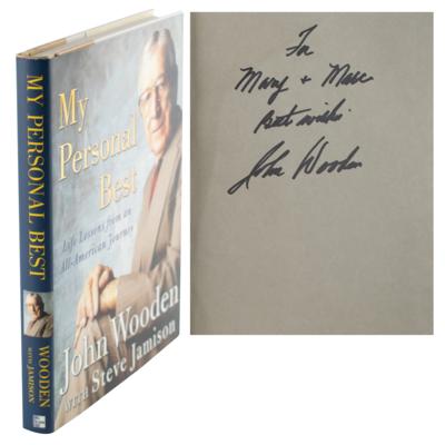 Lot #874 John Wooden (6) Signed Items - Image 1