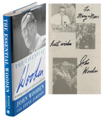 Lot #874 John Wooden (6) Signed Items - Image 2