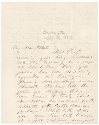 Lot #130 Franklin Pierce Autograph Letter Signed as President