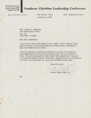 Lot #181 Martin Luther King, Jr. Typed Letter