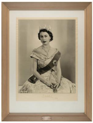 Lot #206 Queen Elizabeth II and Prince Philip Signed Oversized Photographs