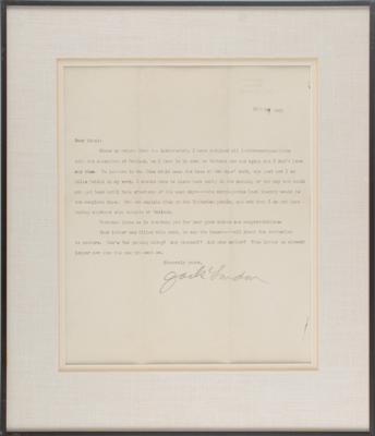 Lot #505 Jack London Typed Letter Signed - Image 2
