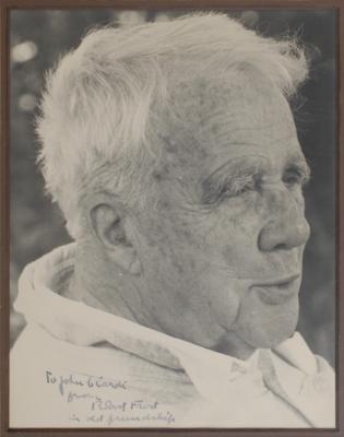 Lot #551 Robert Frost Signed Photograph