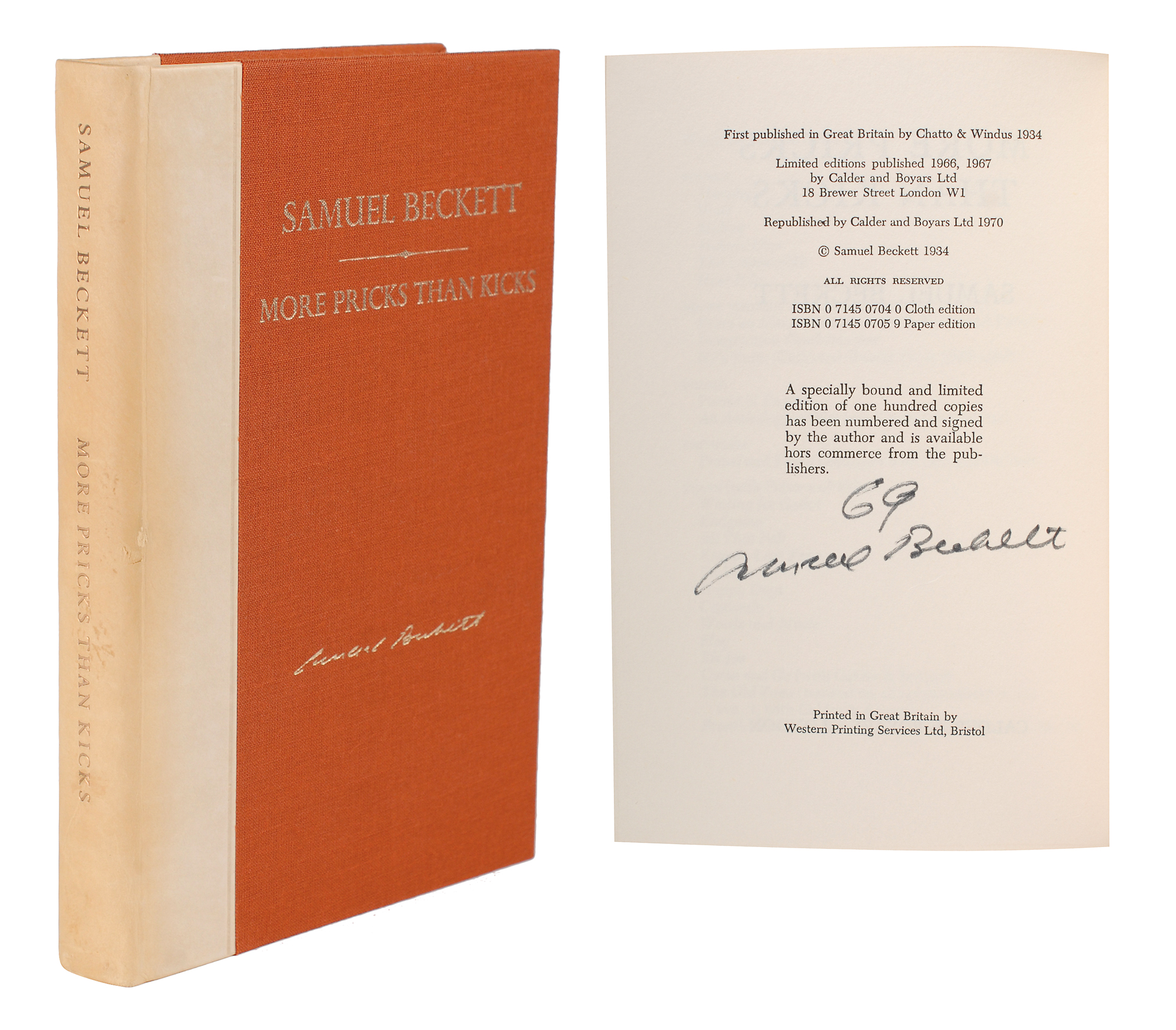 Lot #477 Samuel Beckett Signed Book