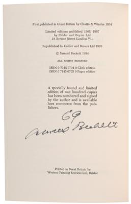 Lot #477 Samuel Beckett Signed Book - Image 2