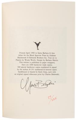 Lot #531 Charles Bukowski Signed Book - Image 2