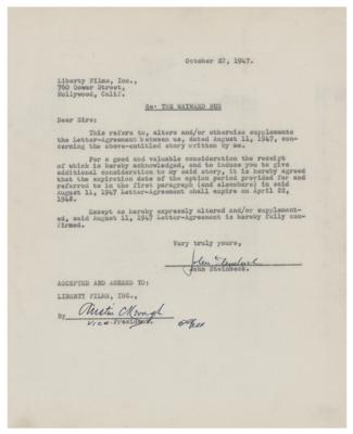 Lot #515 John Steinbeck Document Signed