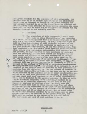Lot #737 Fritz Lang Document Signed - Image 2