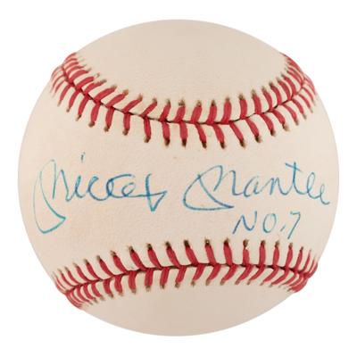 Lot #823 Mickey Mantle Signed Baseball - Image 1
