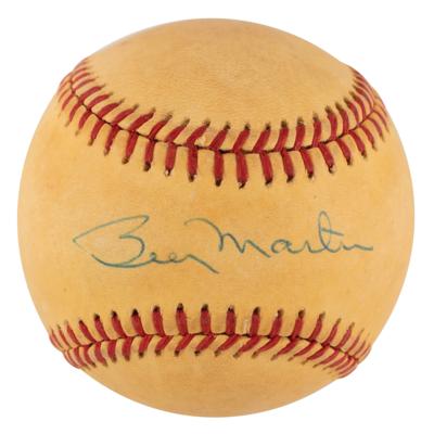 Lot #832 Billy Martin Signed Baseball - Image 1