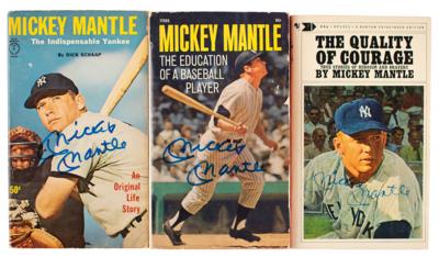Lot #825 Mickey Mantle (3) Signed Books