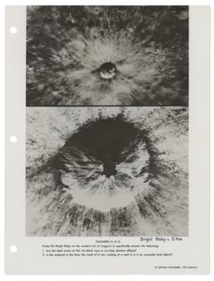 Lot #366 Gene Cernan's Apollo 17 Flown CSM Lunar Landmark Map Book Page