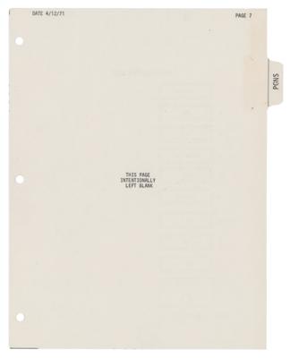Lot #365 Apollo 15 Flown LM Malfunction Procedures Page - Image 2