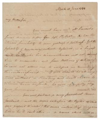 Lot #168 Aaron Burr Autograph Letter Signed to James Monroe